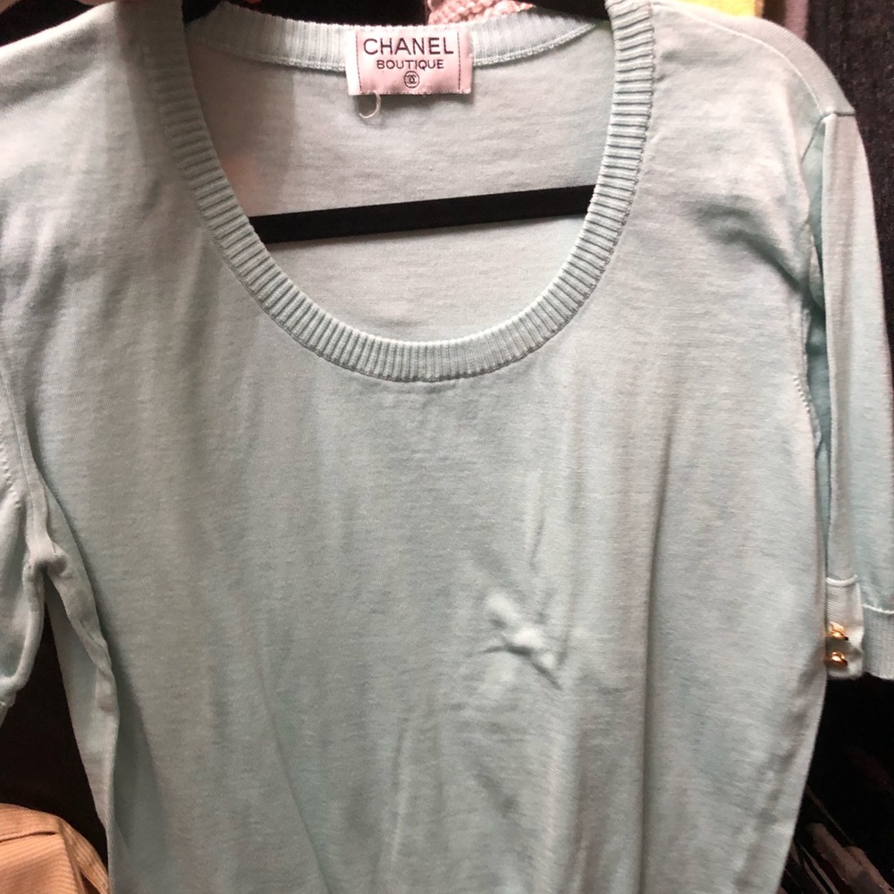 Chanel sweater- mint